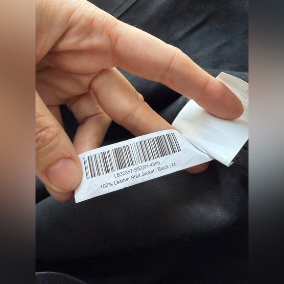 Quince 100% Leather Shirt Jacket in black size M - Picture 16 of 16